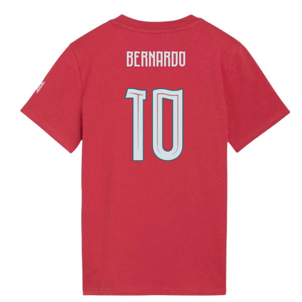 2026-2027 Portugal FtblCulture Tee (Red) - Kids (Bernardo 10)-SoccerKits Hub | Buy Soccer Jerseys Online